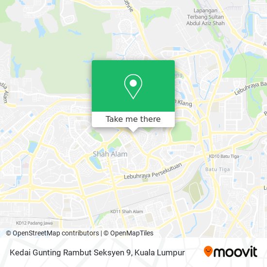 Kedai Gunting Rambut Seksyen 9 map