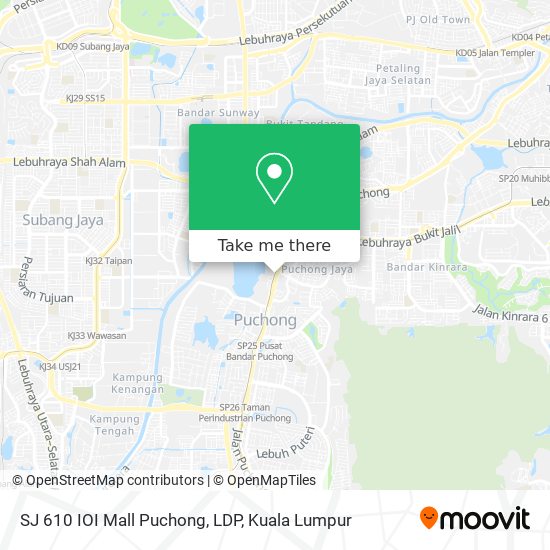 Peta SJ 610 IOI Mall Puchong, LDP