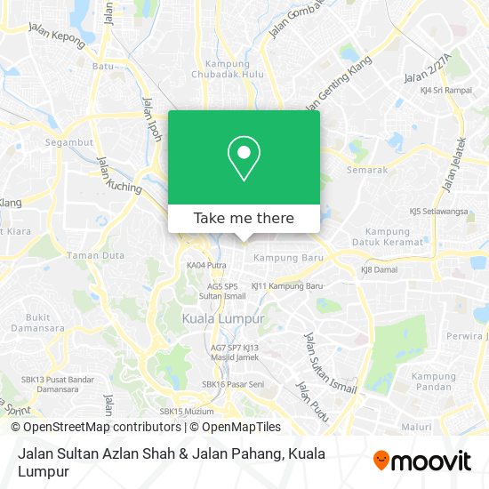 Peta Jalan Sultan Azlan Shah & Jalan Pahang