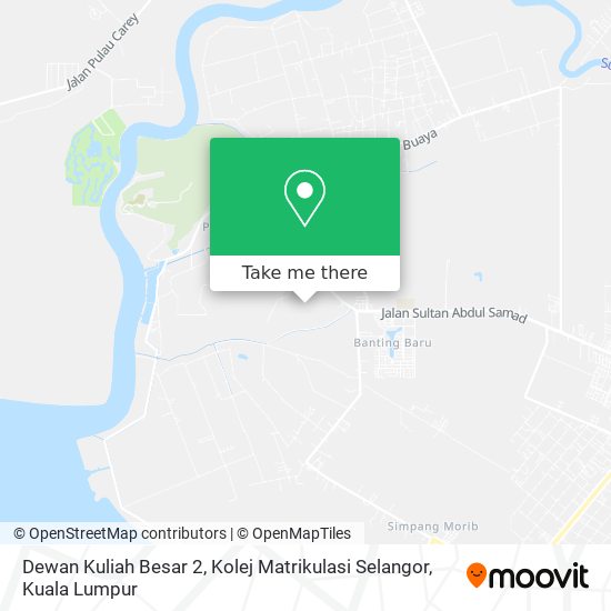 Peta Dewan Kuliah Besar 2, Kolej Matrikulasi Selangor