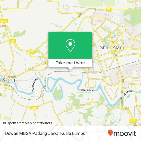 Dewan MBSA Padang Jawa map