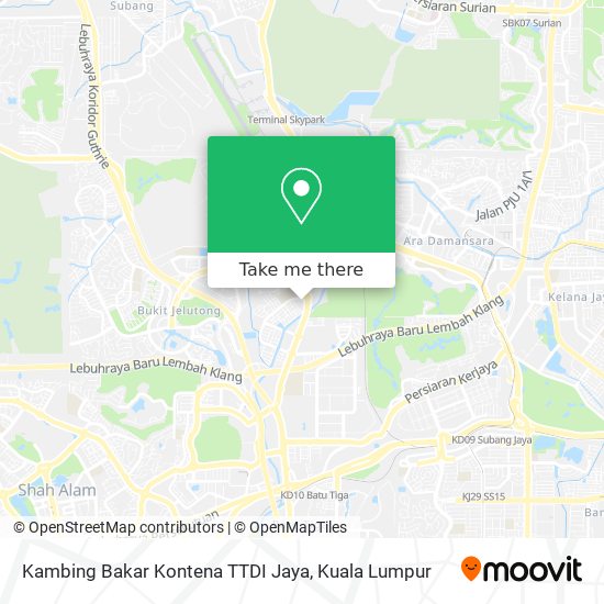如何坐公交或捷运和轻快铁去petaling Jaya的kambing Bakar Kontena Ttdi Jaya