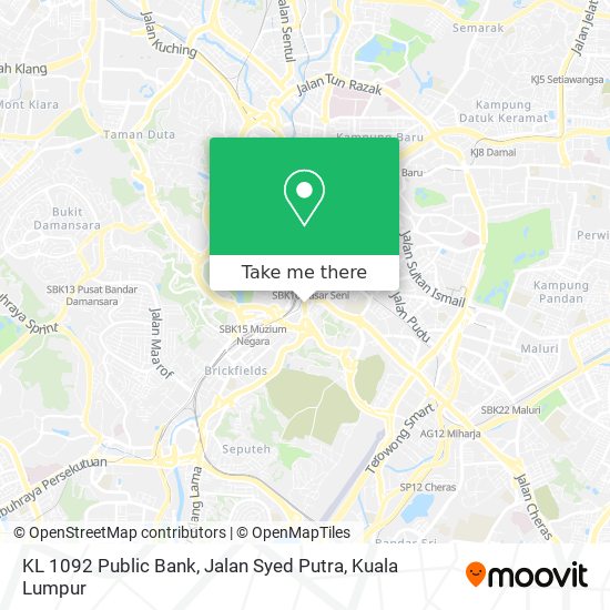 Peta KL 1092 Public Bank, Jalan Syed Putra