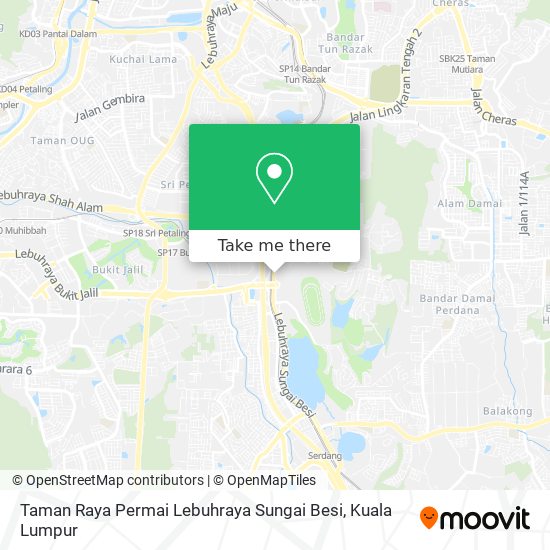 Taman Raya Permai Lebuhraya Sungai Besi map