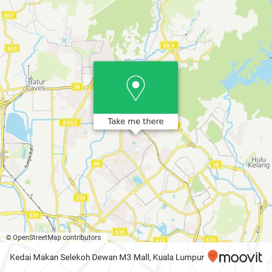 Kedai Makan Selekoh Dewan M3 Mall map