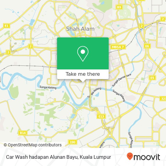 Car Wash hadapan Alunan Bayu map