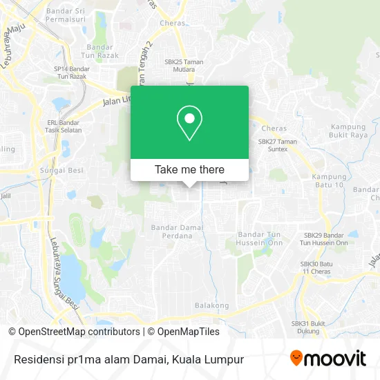Peta Residensi pr1ma alam Damai