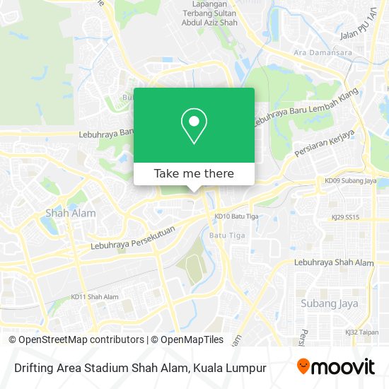 Drifting Area Stadium Shah Alam map