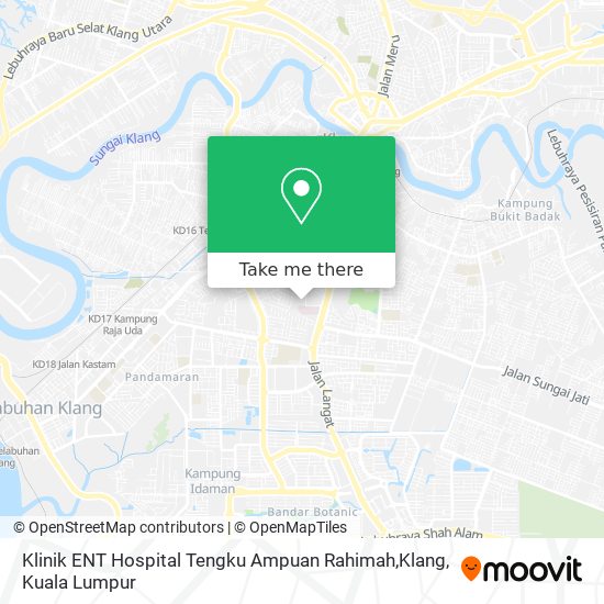 Klinik ENT Hospital Tengku Ampuan Rahimah,Klang map