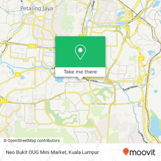 Peta Neo Bukit OUG Mini Market