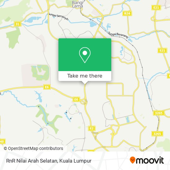 Peta RnR Nilai Arah Selatan