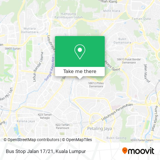 Bus Stop Jalan 17/21 map