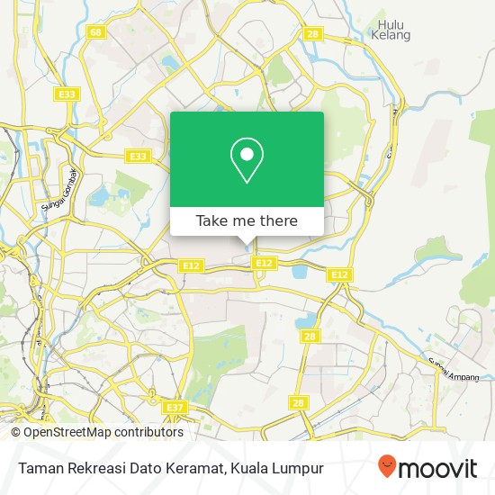 Taman Rekreasi Dato Keramat map