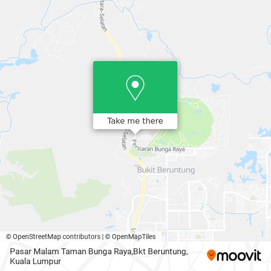 Peta Pasar Malam Taman Bunga Raya,Bkt Beruntung