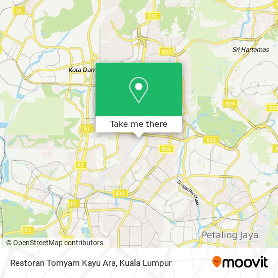 Restoran Tomyam Kayu Ara map