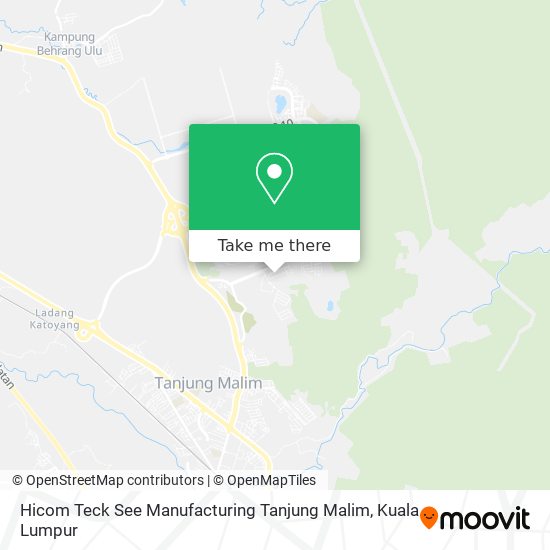 Peta Hicom Teck See Manufacturing Tanjung Malim