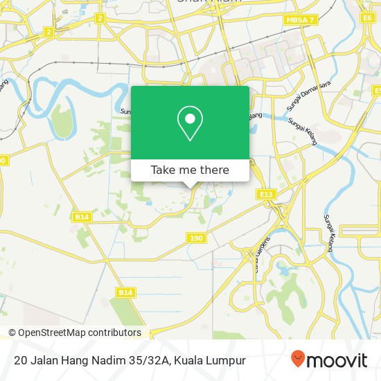 Peta 20 Jalan Hang Nadim 35/32A