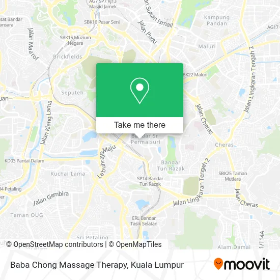 Baba Chong Massage Therapy map