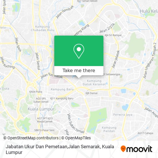 Peta Jabatan Ukur Dan Pemetaan,Jalan Semarak