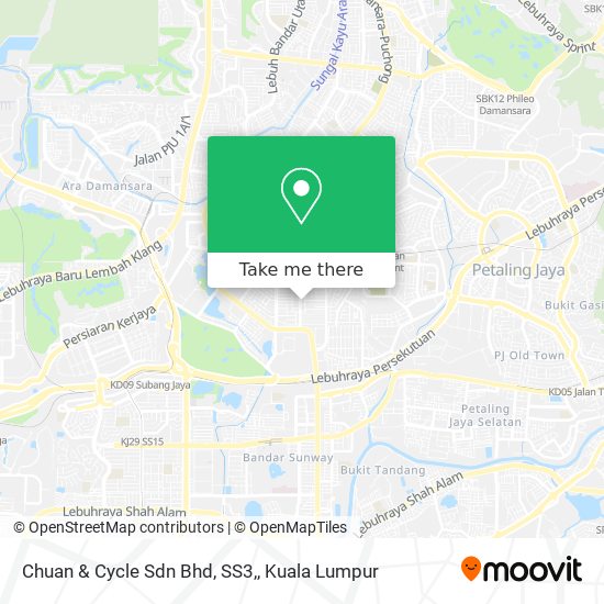 Chuan & Cycle Sdn Bhd, SS3, map