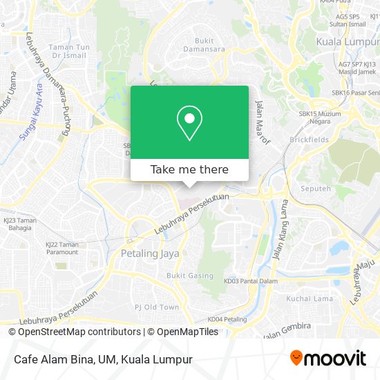 Cafe Alam Bina, UM map