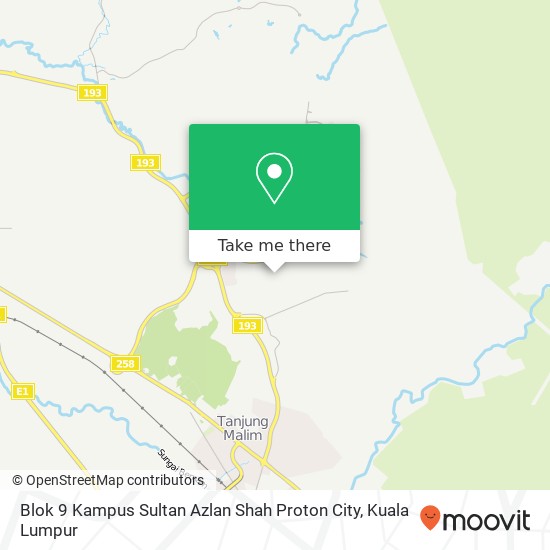 Peta Blok 9 Kampus Sultan Azlan Shah Proton City