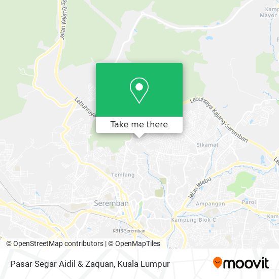 Peta Pasar Segar Aidil & Zaquan