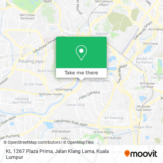 Peta KL 1267 Plaza Prima, Jalan Klang Lama