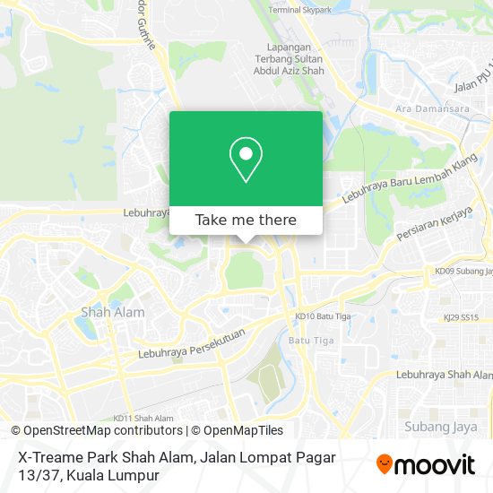 Peta X-Treame Park Shah Alam, Jalan Lompat Pagar 13 / 37