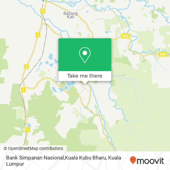 Bank Simpanan Nasional,Kuala Kubu Bharu map