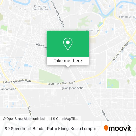 Peta 99 Speedmart Bandar Putra Klang