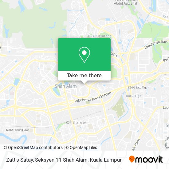 Peta Zatt's Satay, Seksyen 11 Shah Alam