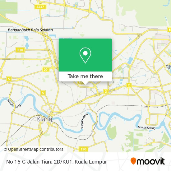 No 15-G Jalan Tiara 2D/KU1 map