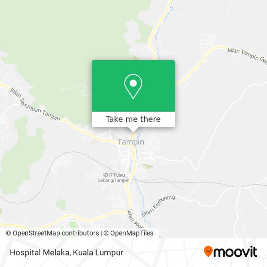 Hospital Melaka map