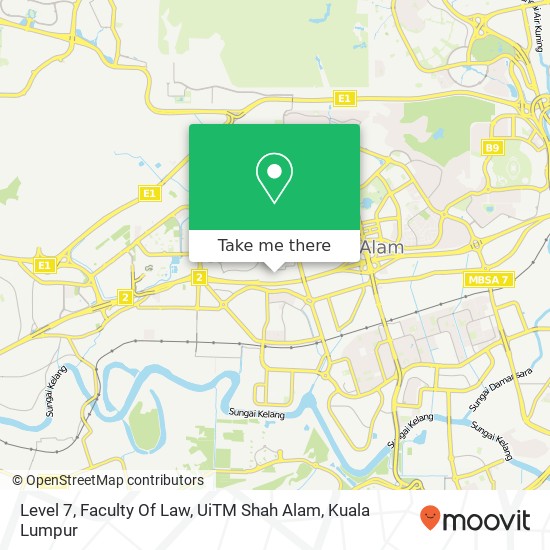 Level 7, Faculty Of Law, UiTM Shah Alam map