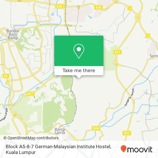 Block A5-8-7 German-Malaysian Institute Hostel map