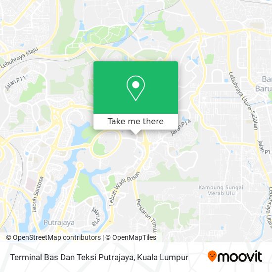 Terminal Bas Dan Teksi Putrajaya map