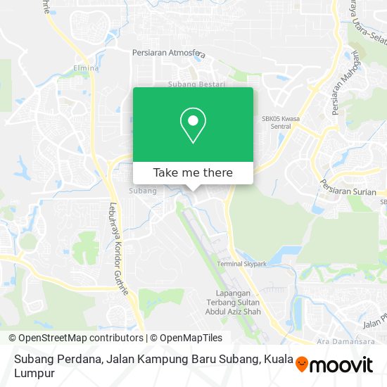 Peta Subang Perdana, Jalan Kampung Baru Subang