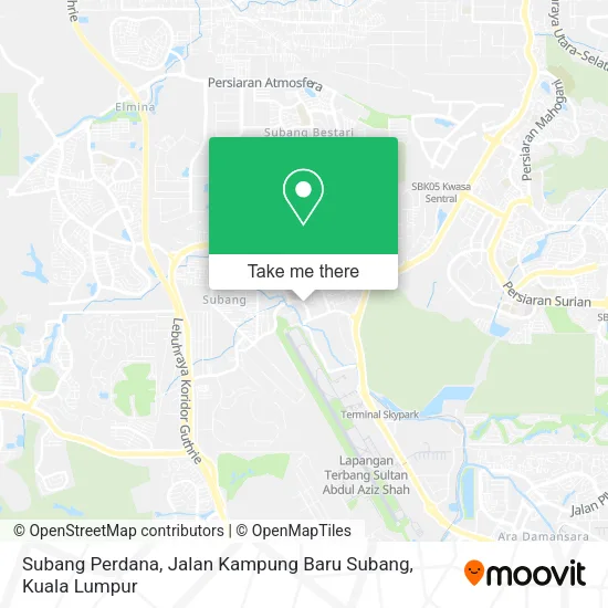Subang Perdana, Jalan Kampung Baru Subang map