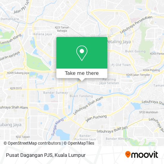 Pusat Dagangan PJS map