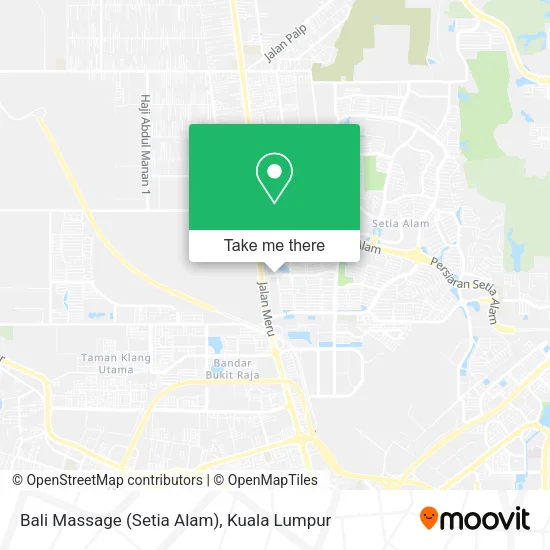 Peta Bali Massage (Setia Alam)