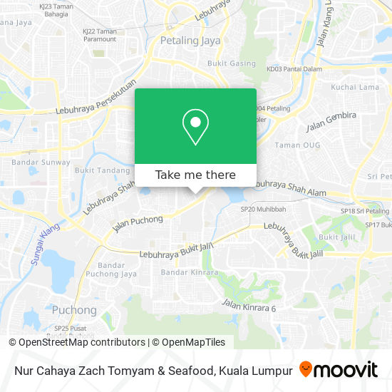 Nur Cahaya Zach Tomyam & Seafood map