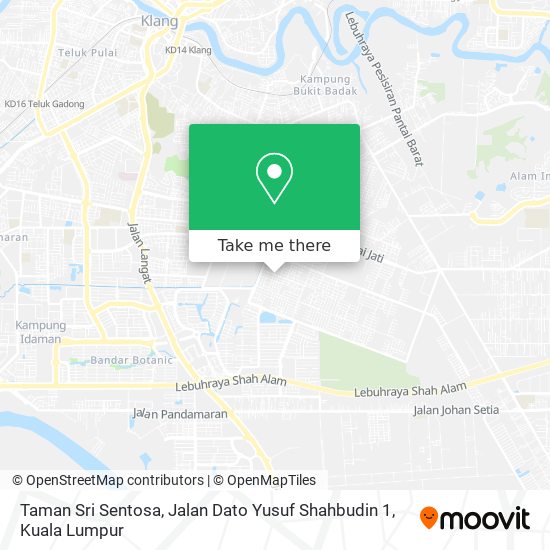 Peta Taman Sri Sentosa, Jalan Dato Yusuf Shahbudin 1