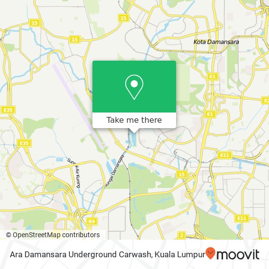 Ara Damansara Underground Carwash map