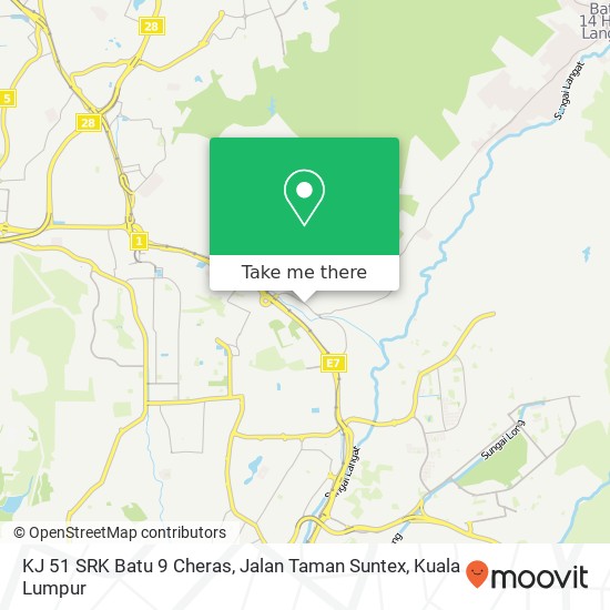 KJ 51 SRK Batu 9 Cheras, Jalan Taman Suntex map