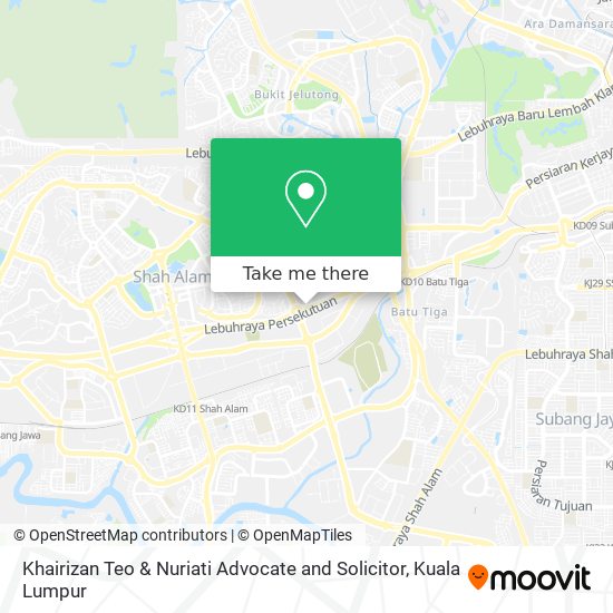 Khairizan Teo & Nuriati Advocate and Solicitor map