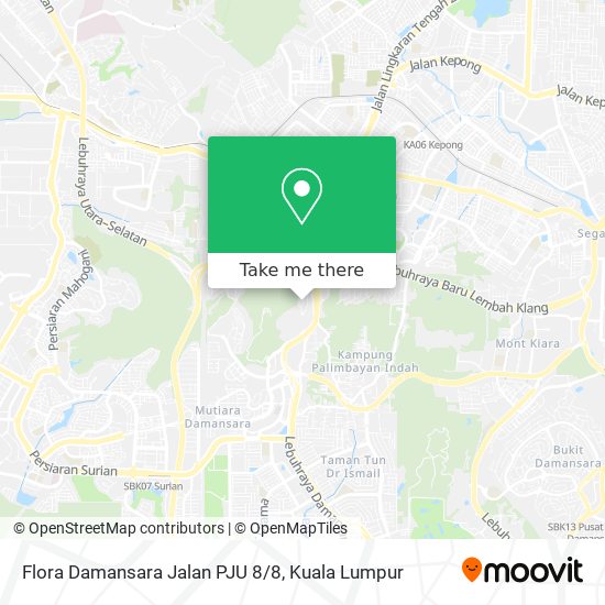 Flora Damansara Jalan PJU 8/8 map