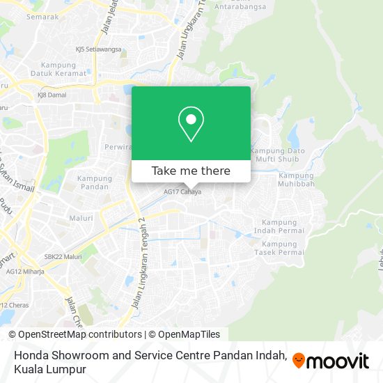 Honda Showroom and Service Centre Pandan Indah map