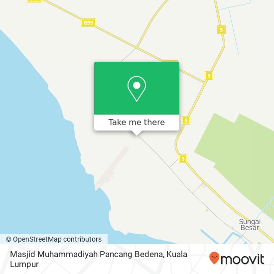 Peta Masjid Muhammadiyah Pancang Bedena