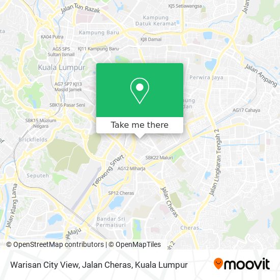 Peta Warisan City View, Jalan Cheras